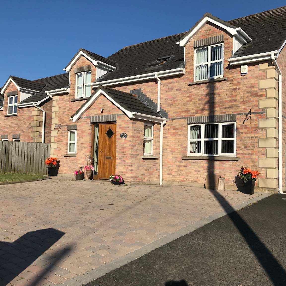 Large new build house with centre front entrance